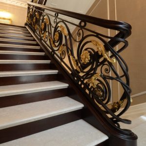Wrought iron banister and balustrade “ClassicWood”
