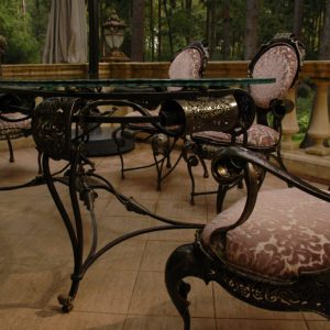 Garden table with chairs Baroque