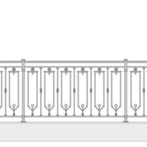 French Balcony Fence 'Flute'