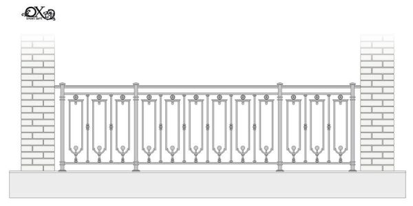 French Balcony Fence 'Flute'