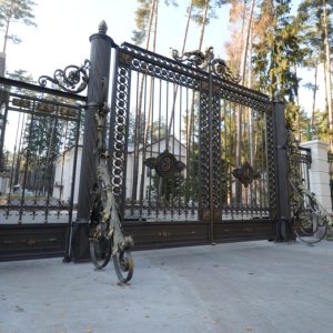 Wrought iron entrance gate 'Empire'