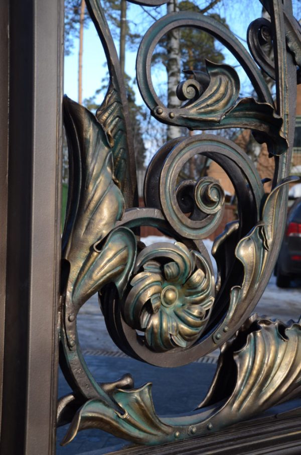 Wrought iron entrance gate 'Russian Style'