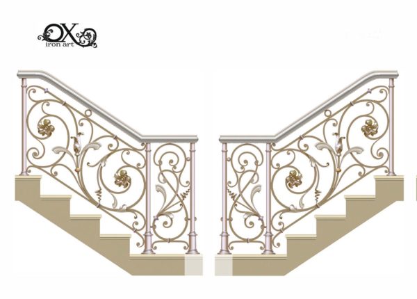 Wrought iron railing 'Steady'