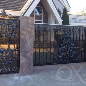 Wrought Iron Sealed Sliding Gate Entry Gate PR 0019016
