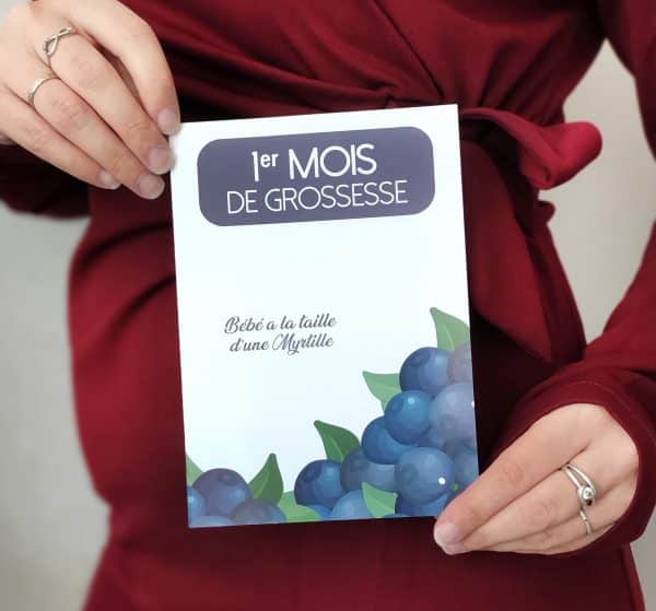 Carte étape grossesse fruits