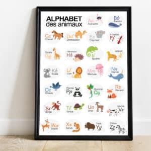 Affiche éducative Abécédaire animaux