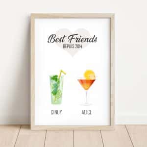 Affiche boissons meilleur ami