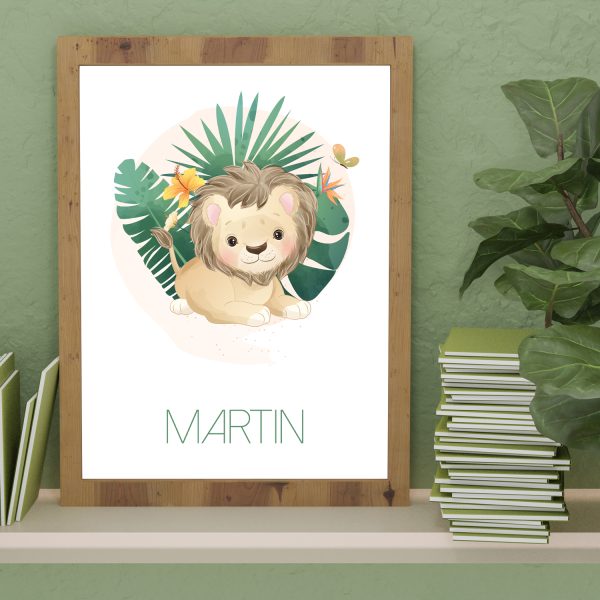 Affiche Prénom Lion