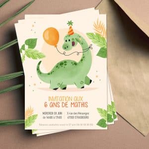 Invitation anniversaire dinosaure