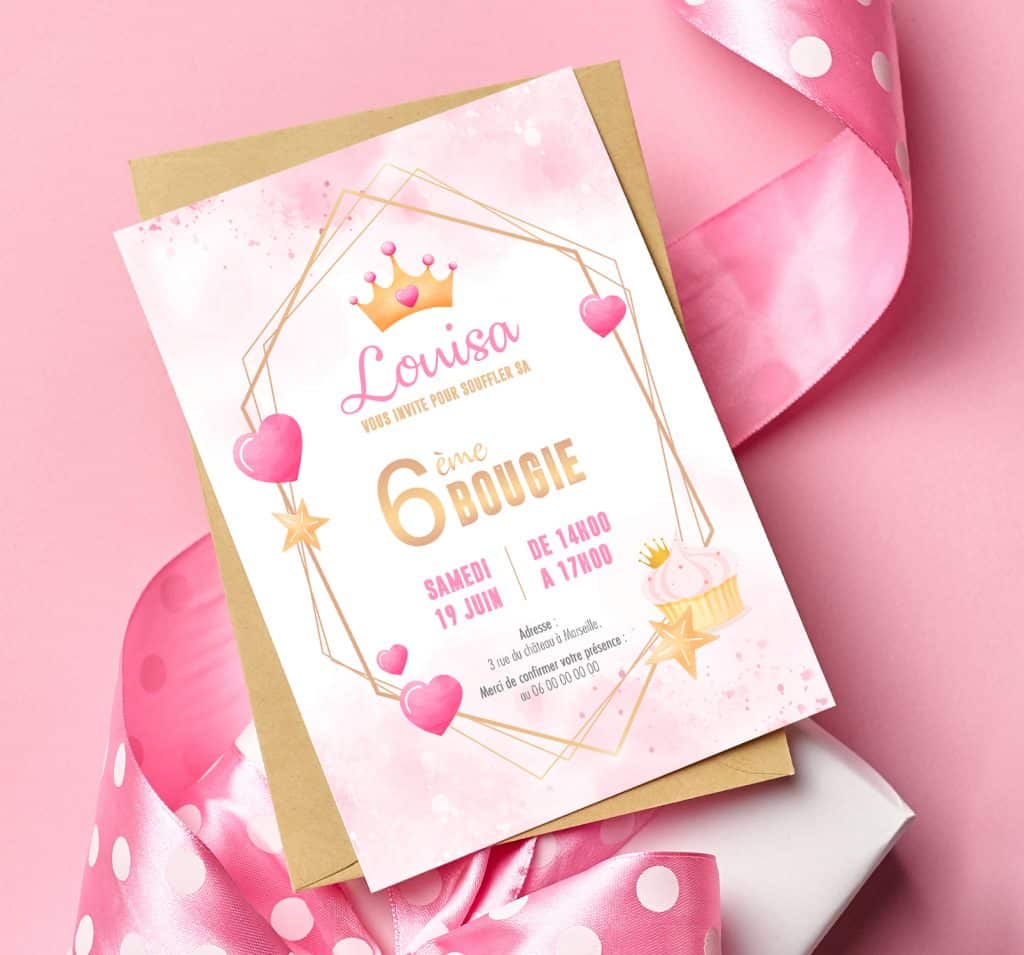 Invitation anniversaire Princesse