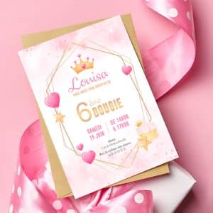 Invitation anniversaire Princesse