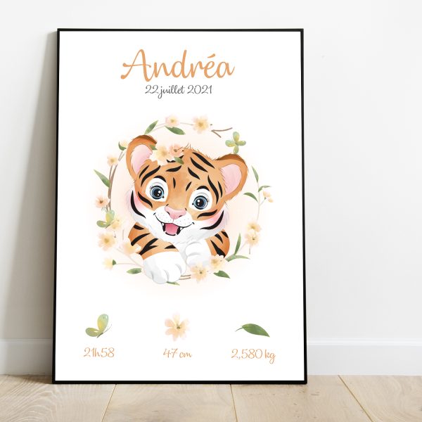 Affiche naissance Lionceau