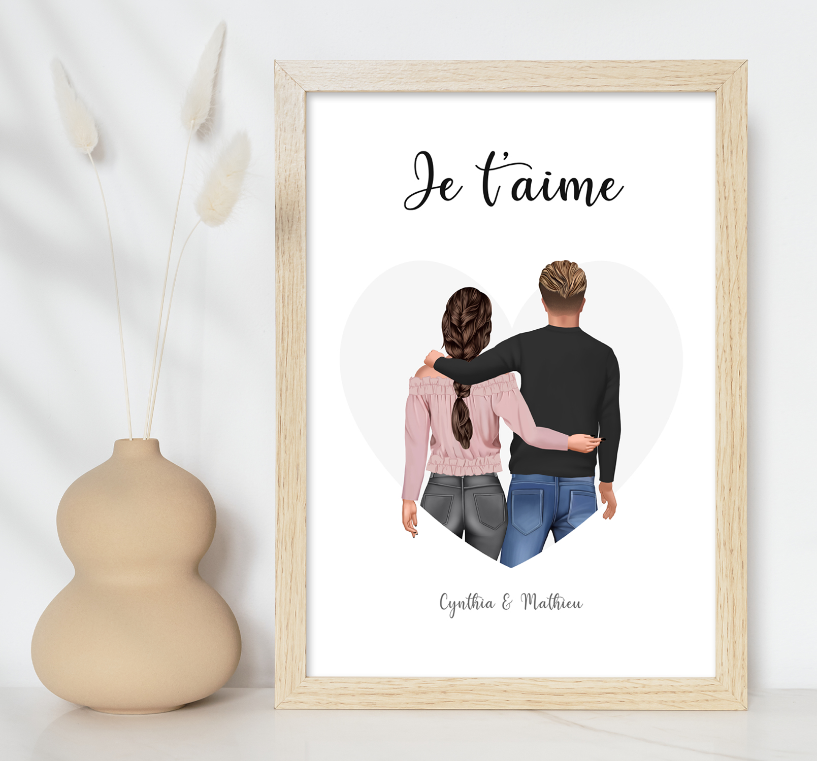 Affiche portrait couple personnalisé Affiche portrait couple personnalisé