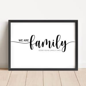 Affiche famille we are family