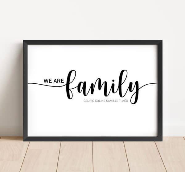 Affiche famille we are family
