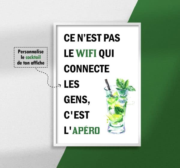 affiche citation apéro cocktail