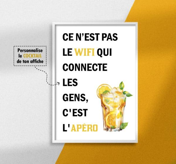 affiche citation apéro cocktail