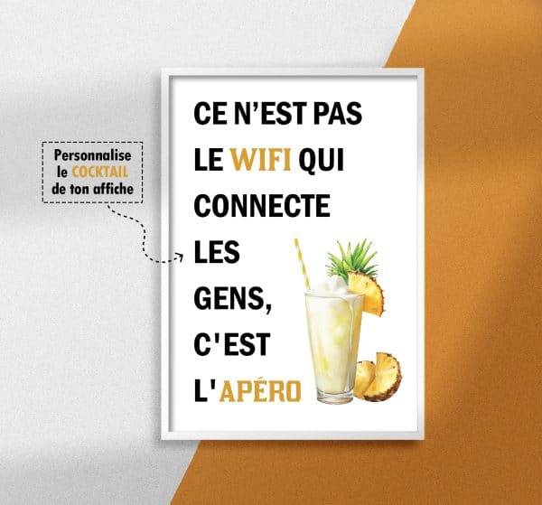 affiche citation apéro cocktail
