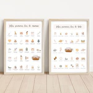 Affiches mes premières fois d'enfant et de maman