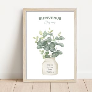 Affiche famille plante verte