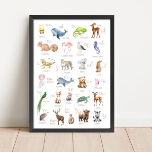 affiche éducative abécédaire des animaux