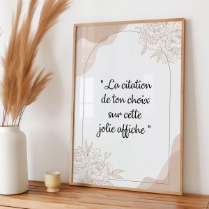 Affiche citation à personnaliser