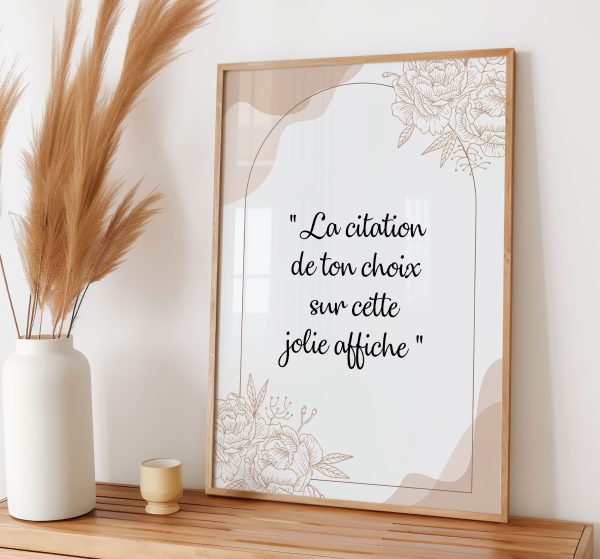 Affiche citation à personnaliser