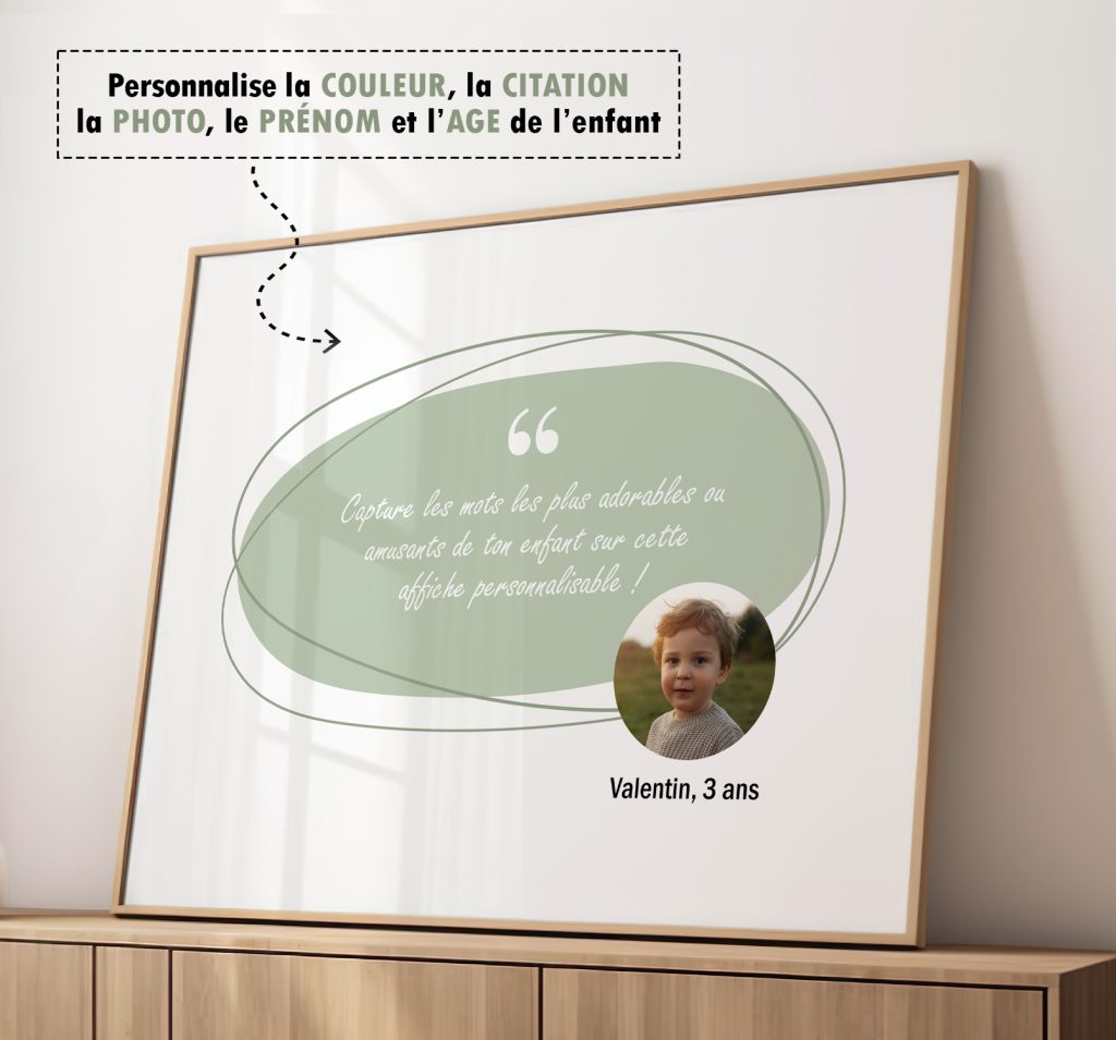 Affiche citation mots d'enfant