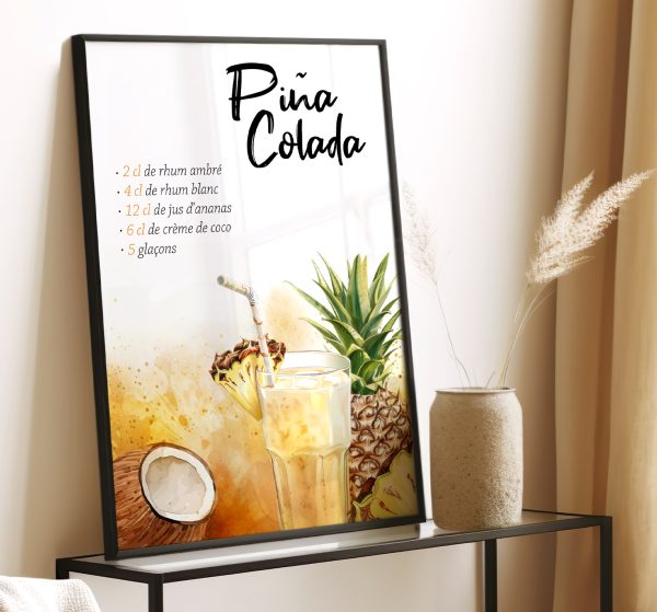 Affiche recette Pina Colada