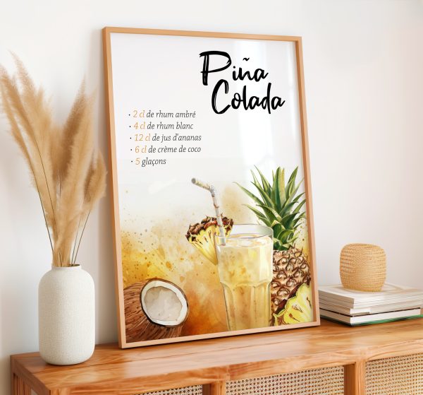 Affiche recette Pina Colada