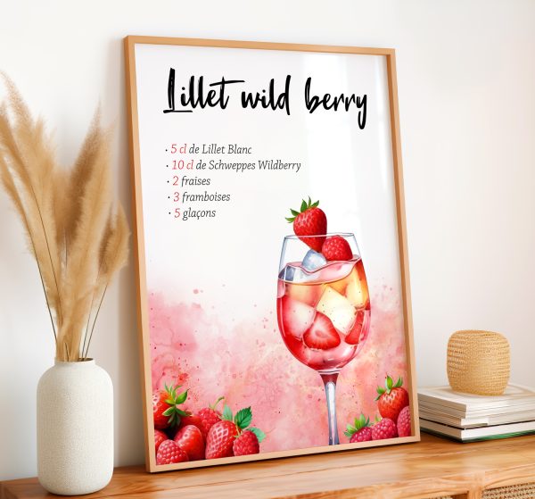 Affiche recette Lillet Wild Berry