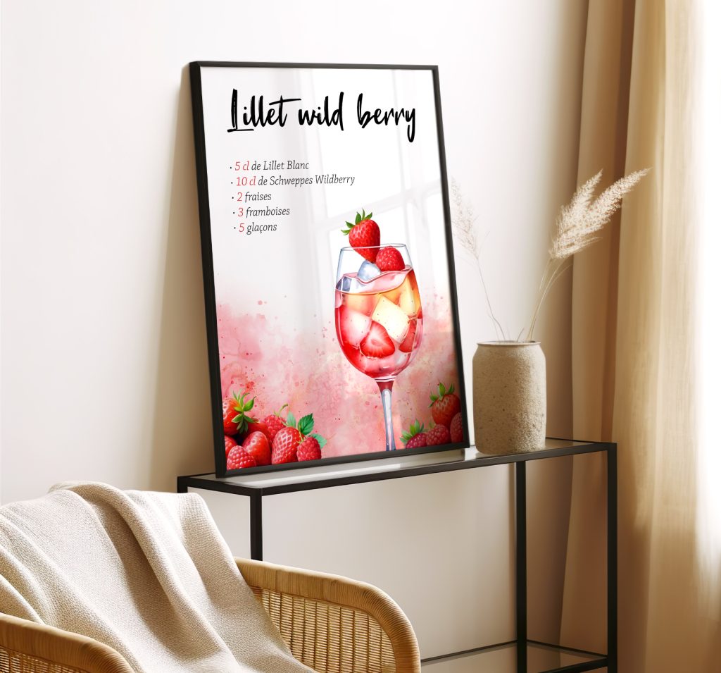 Affiche recette Lillet Wild Berry