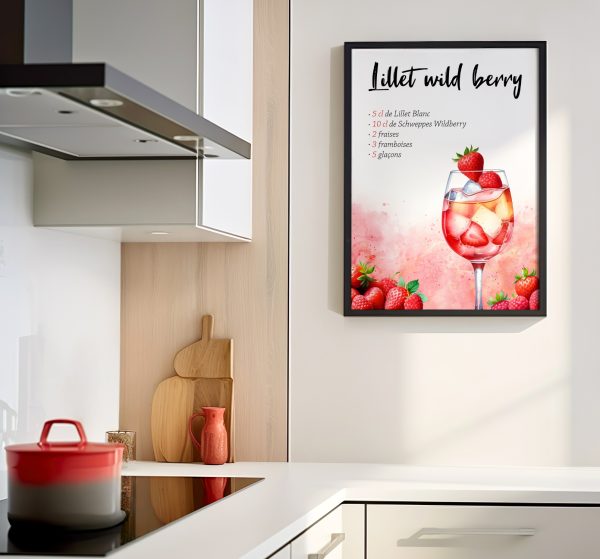 Affiche recette Lillet Wild Berry