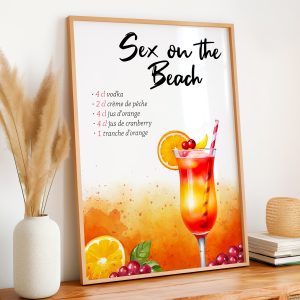 Affiche recette Sex on the beach