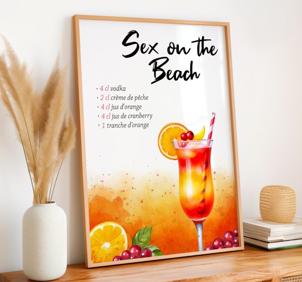 Affiche recette Sex on the beach