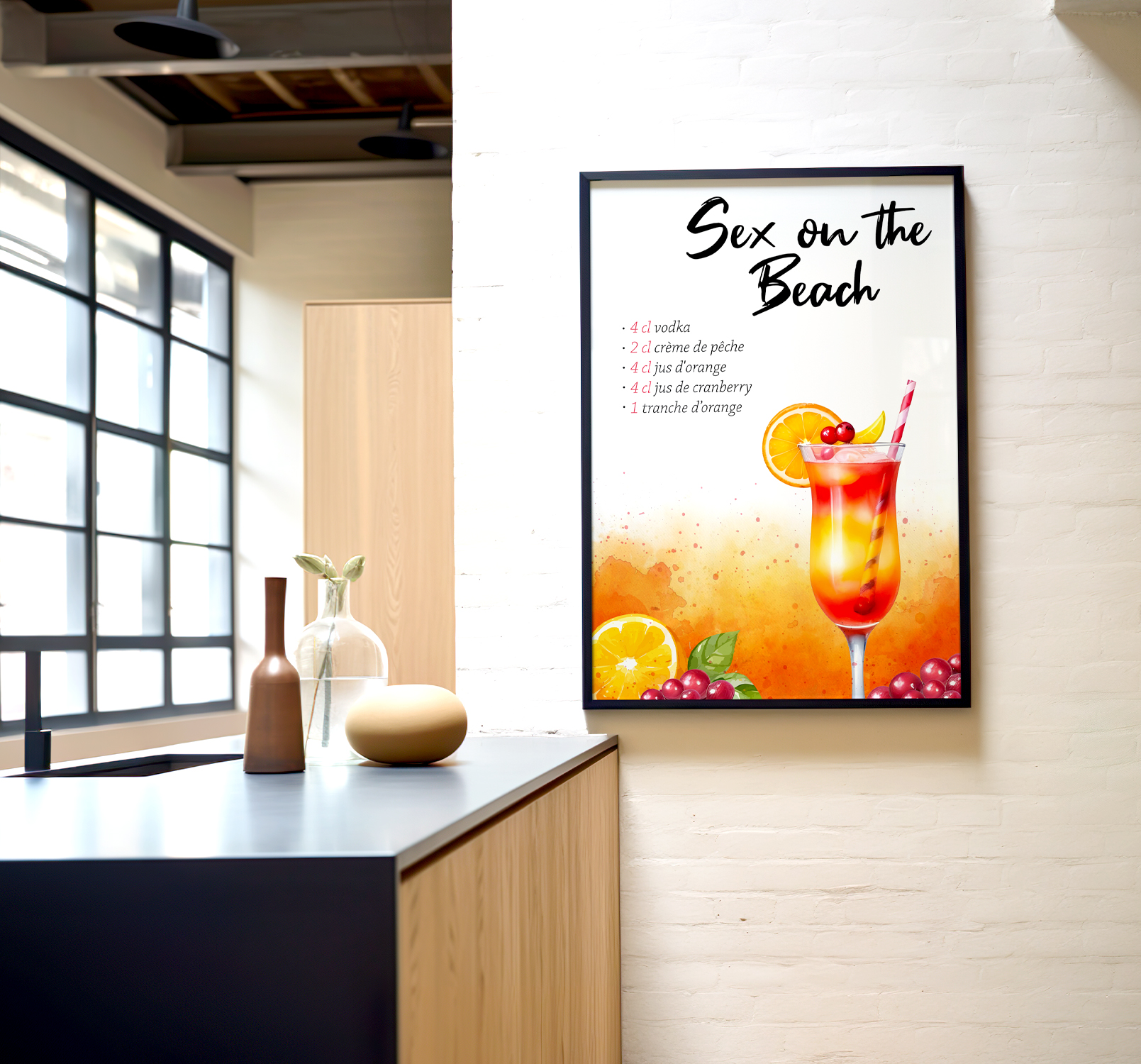 Affiche recette Sex on the beach Affiche recette Sex on the beach
