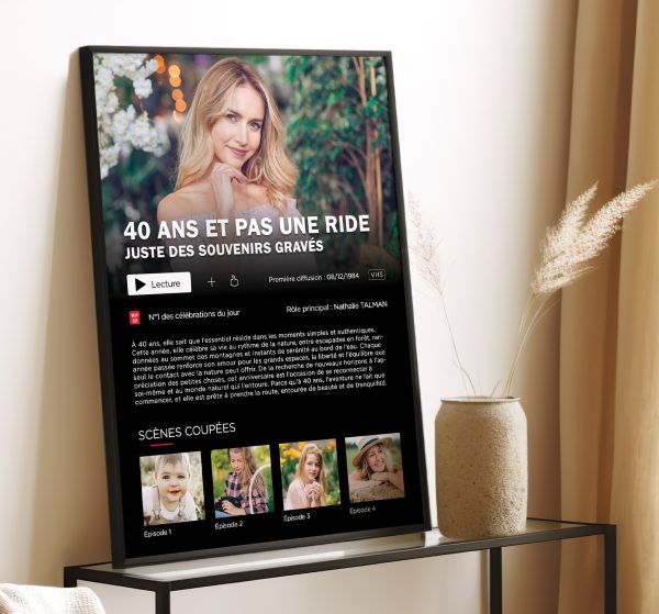 Affiche Netflix anniversaire à personnaliser