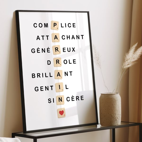 Affiche scrabble parrain