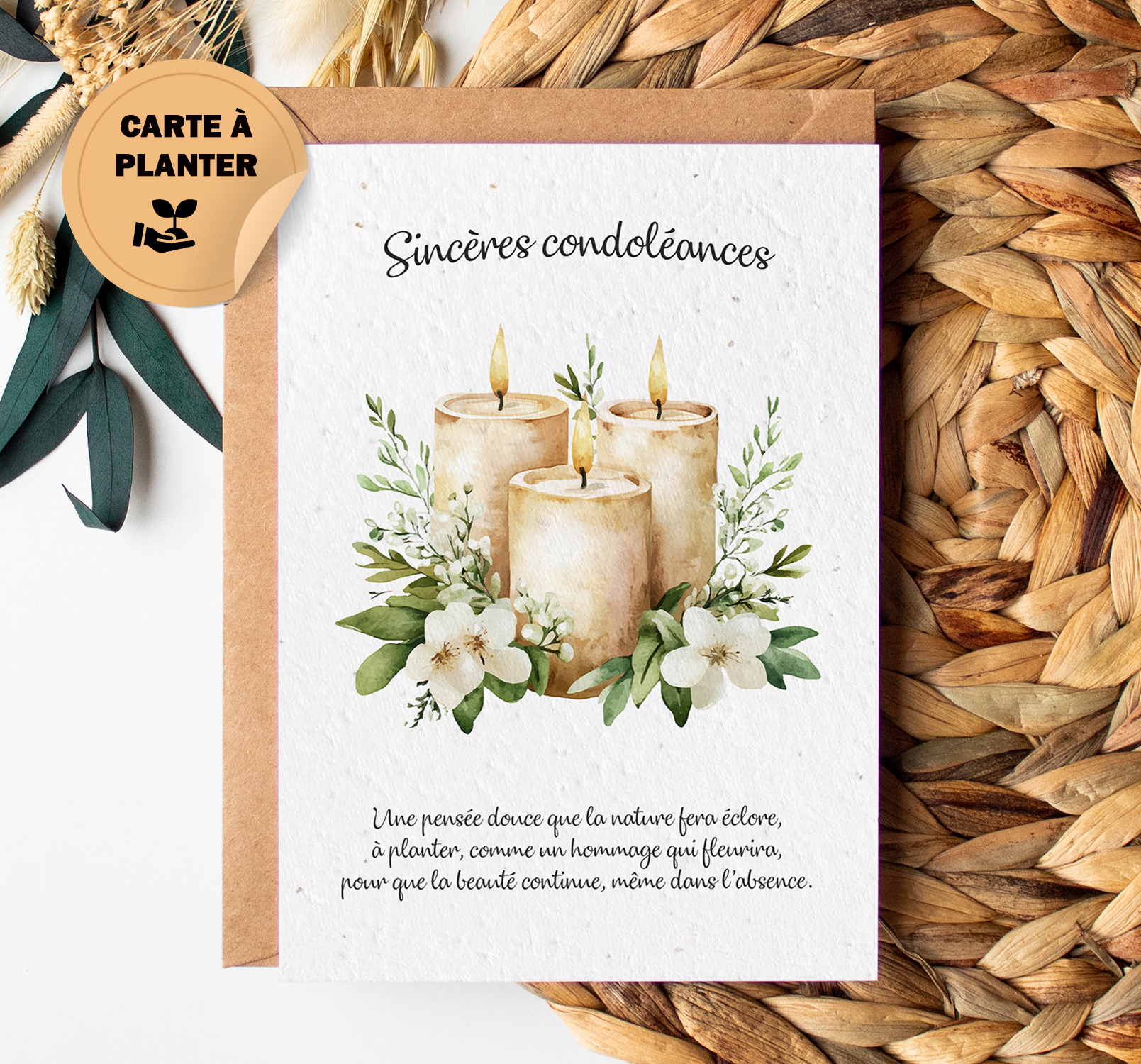 Carte à planter condoléances