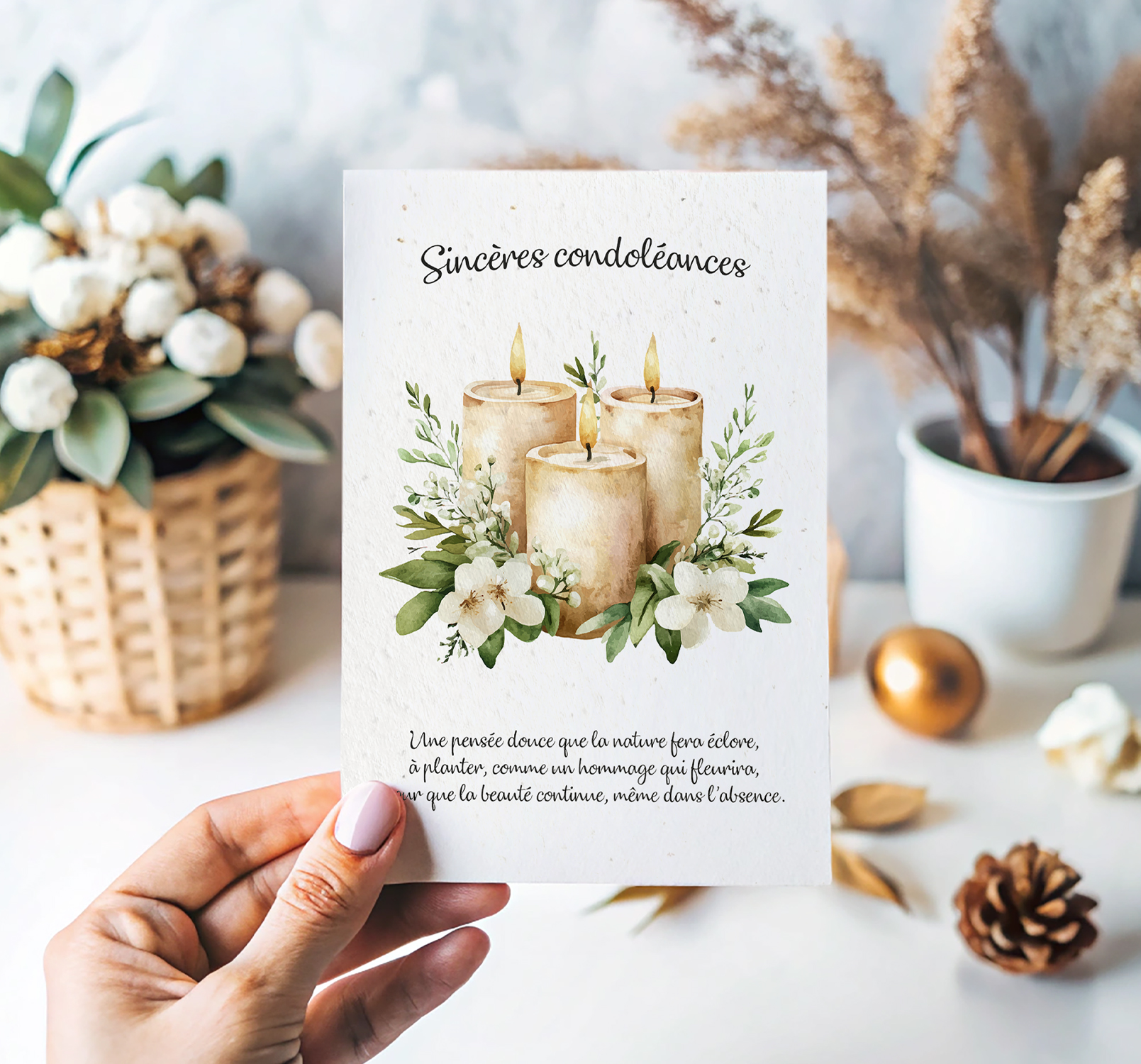 Carte à planter condoléances