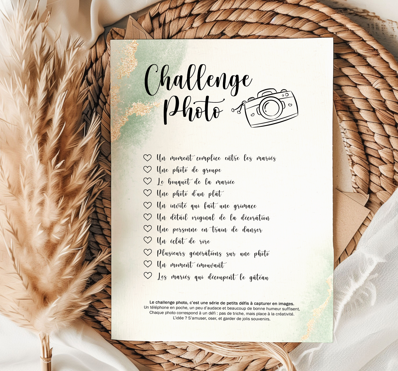 Challenge photo mariage