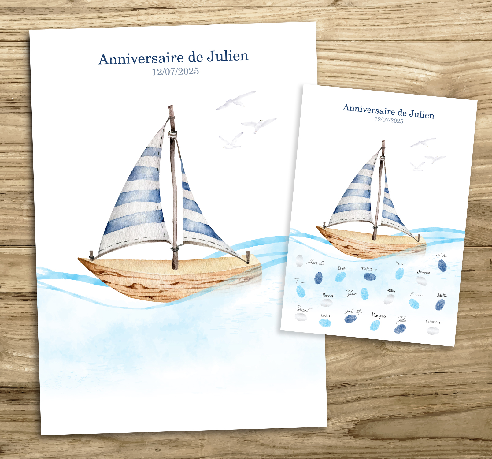 Arbre à empreintes bateau