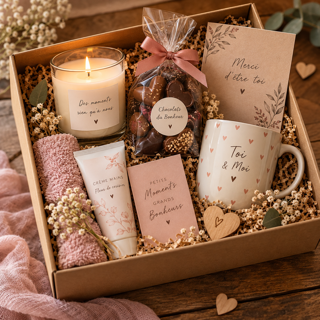 Coffret romantique à offrir