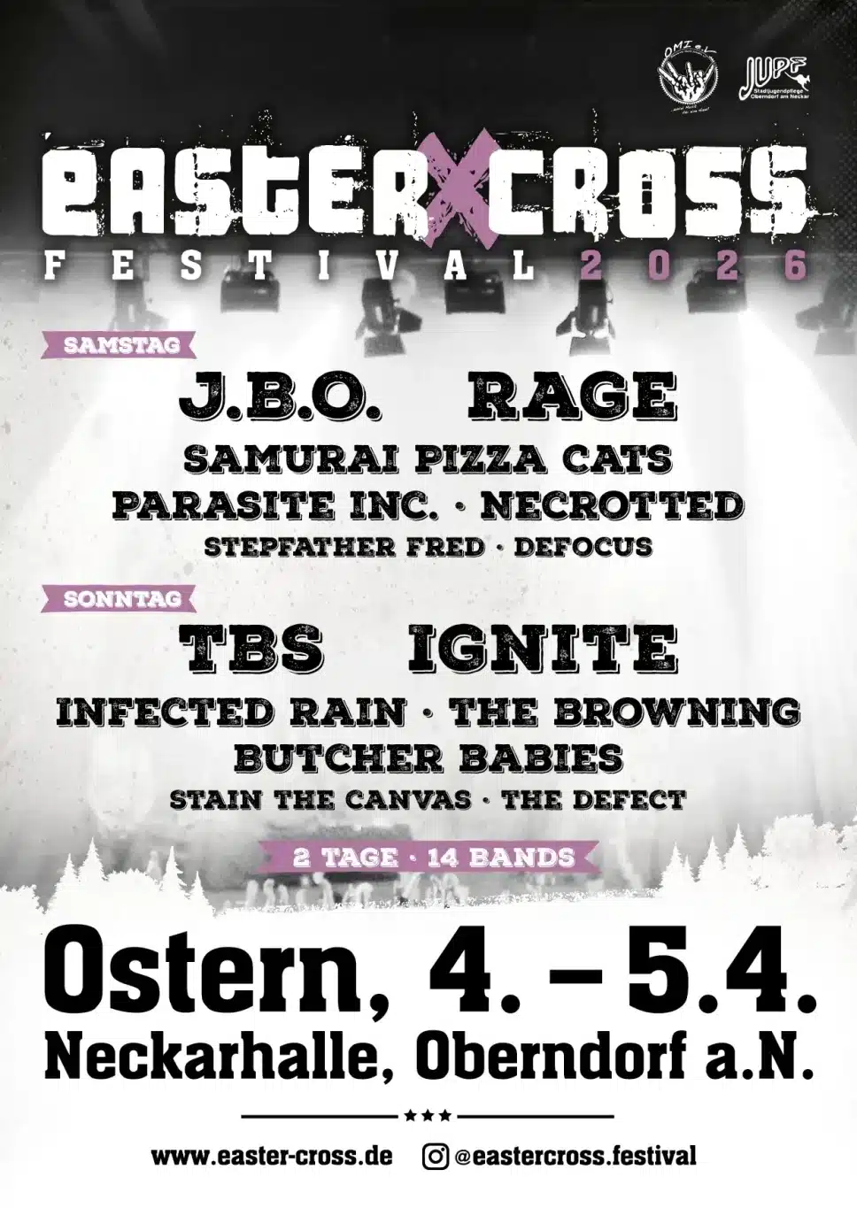 Easter Cross Festival 2026 – Line-up komplett: Zwei Tage Metal, Hardcore & Punkrock in der Neckarhalle Oberndorf