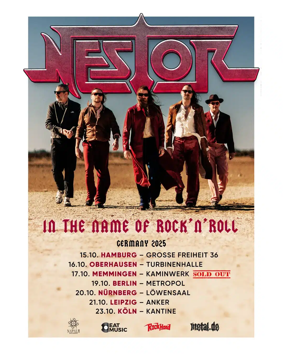NESTOR rocken Deutschland 2025: „In the Name of Rock ‘n’ Roll“ live erleben