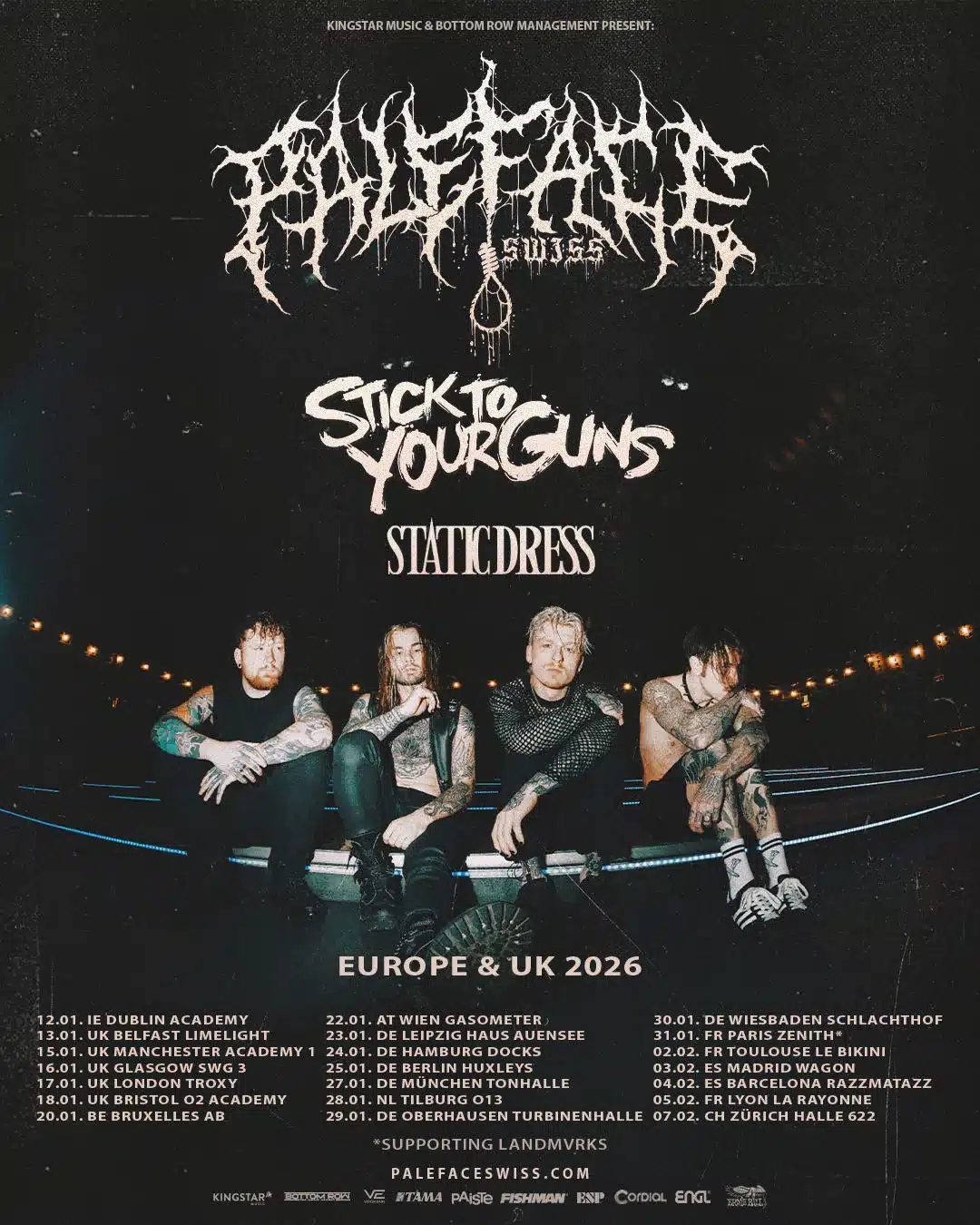 PALEFACE SWISS & Stick To Your Guns vereinen Kräfte: Neue Single Instrument Of War + Europa-Tour 2026