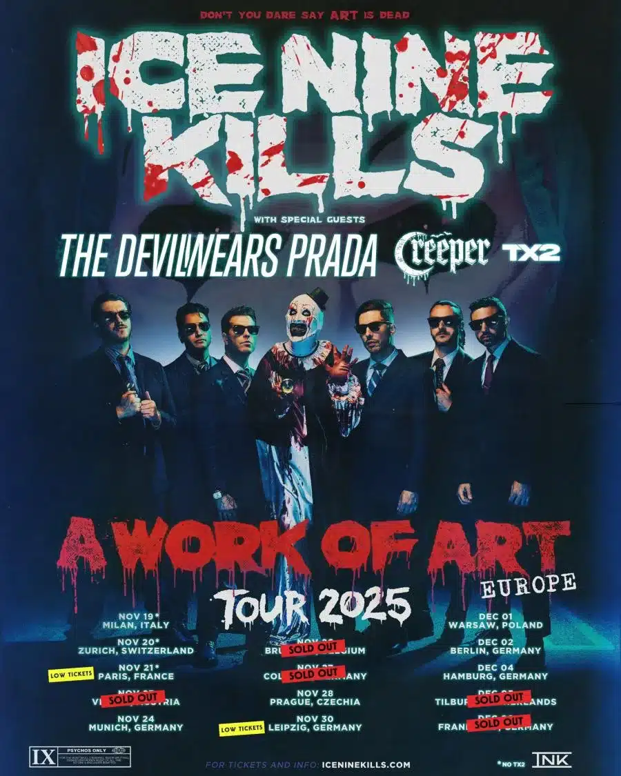 Ice Nine Kills bringen mit der „A Work of Art Tour 2025“ Horror-Metal live nach Deutschland