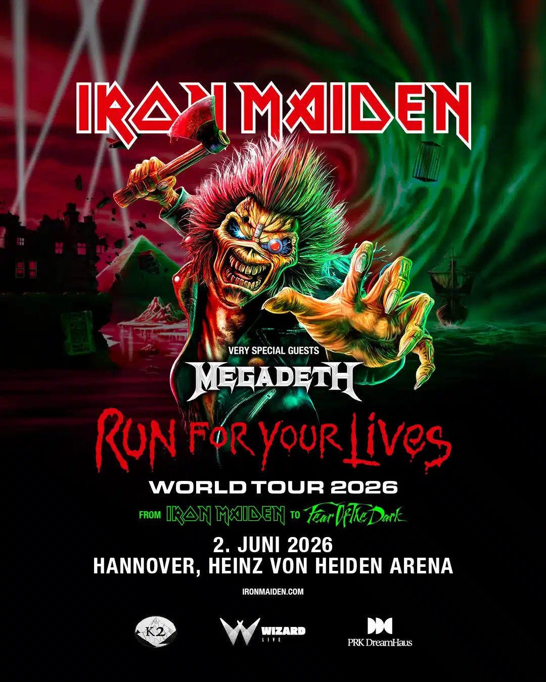 Iron Maiden holen Megadeth als Very Special Guests für exklusive Deutschland-Show 2026
