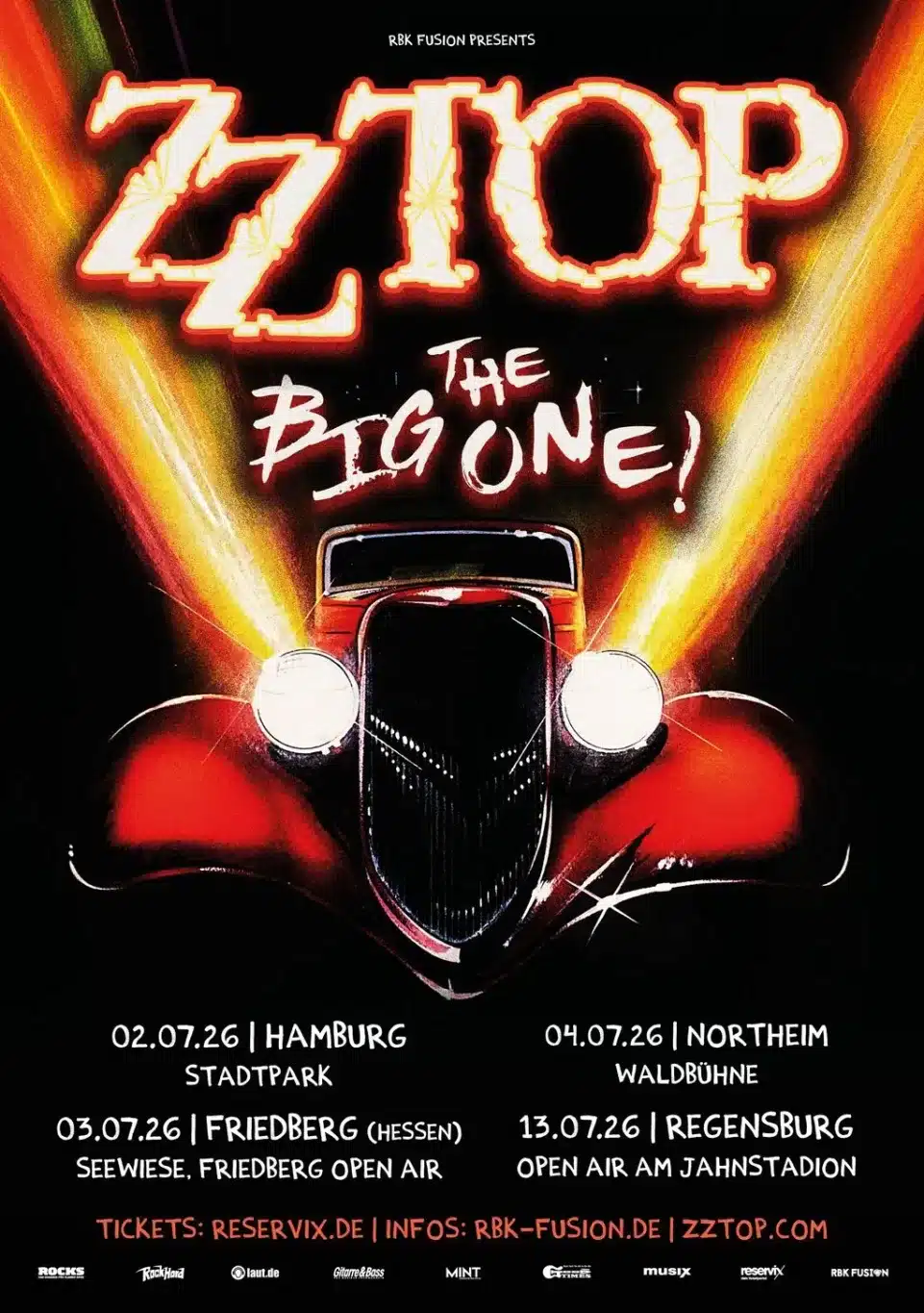 ZZ Top kündigen vier exklusive Open-Air-Shows in Deutschland 2026 an