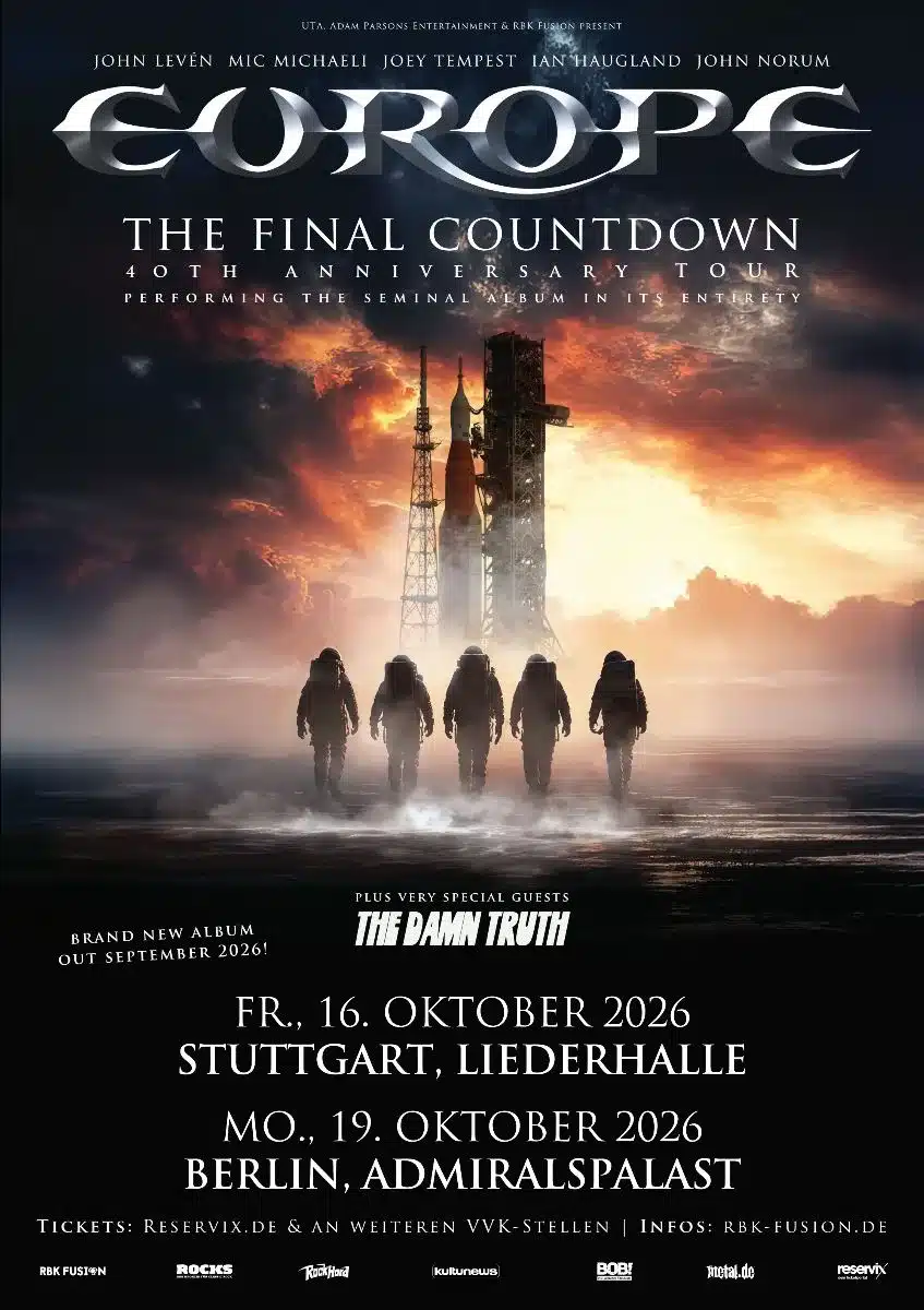 EUROPE feiern 40 Jahre „The Final Countdown“: Zwei exklusive Deutschland-Konzerte 2026 angekündigt